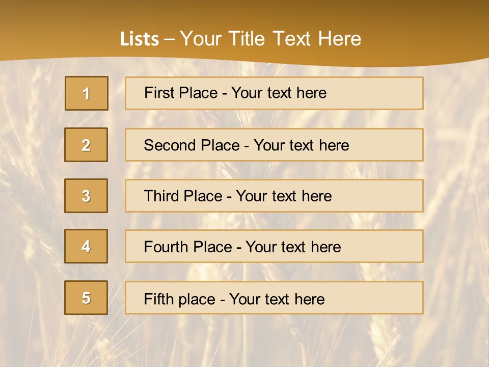 Orange Cereal Beautiful PowerPoint Template