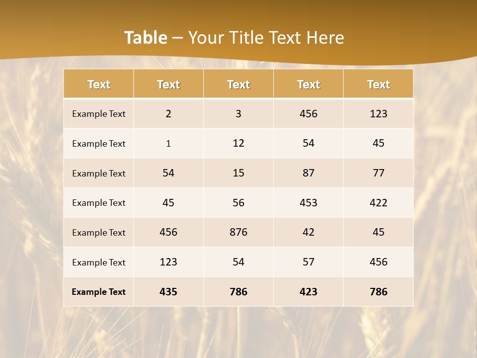 Orange Cereal Beautiful PowerPoint Template