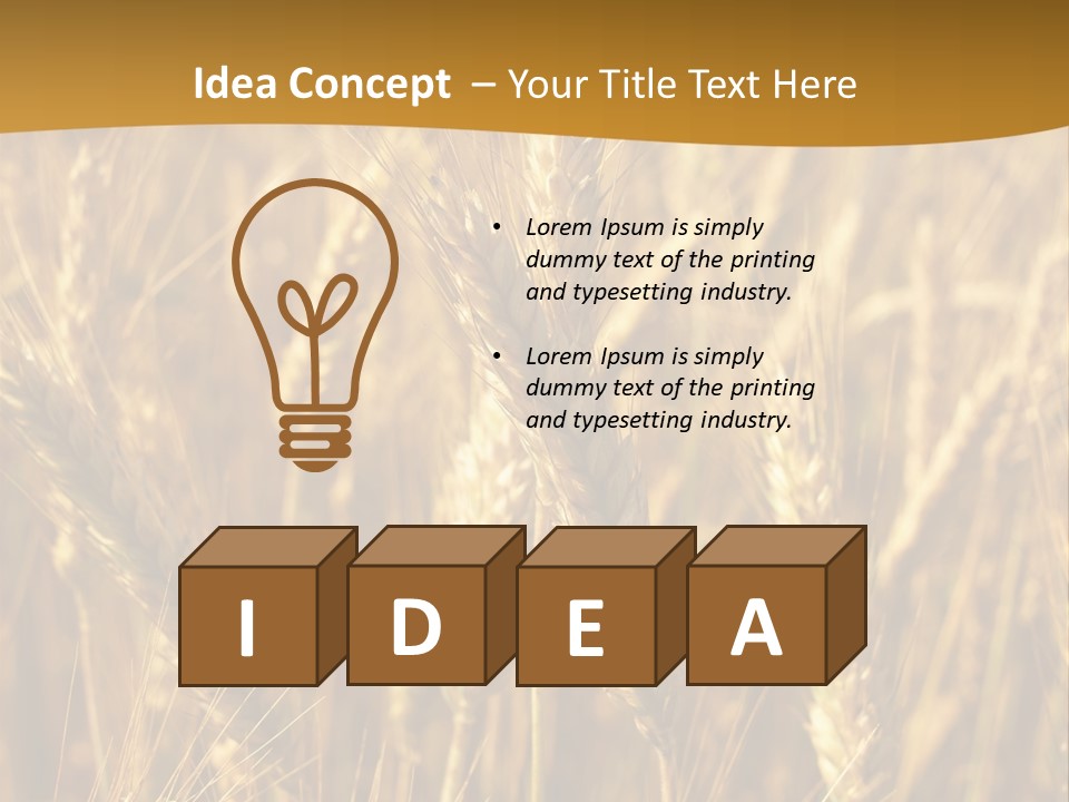 Orange Cereal Beautiful PowerPoint Template