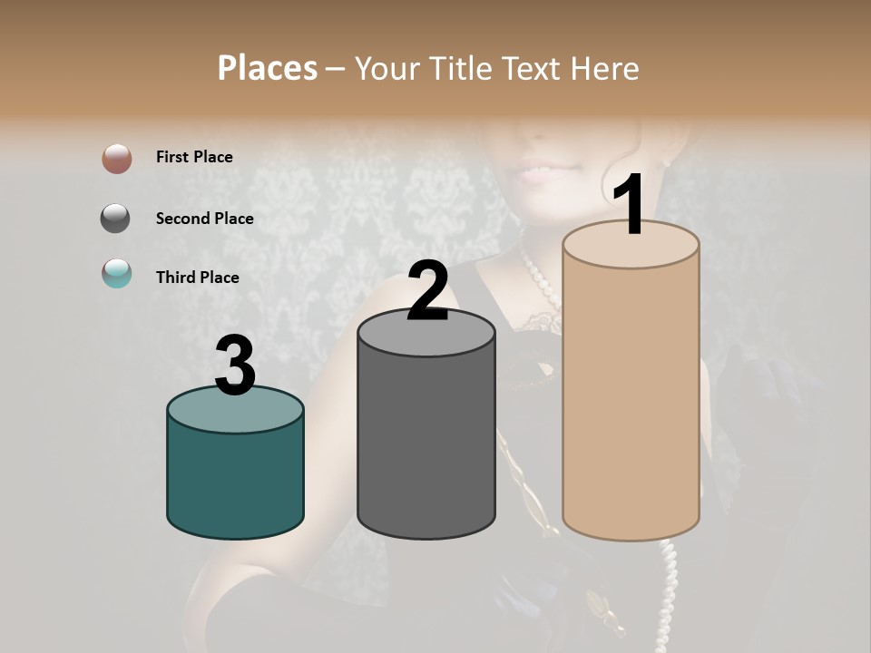 Dancing Hair Brunette PowerPoint Template