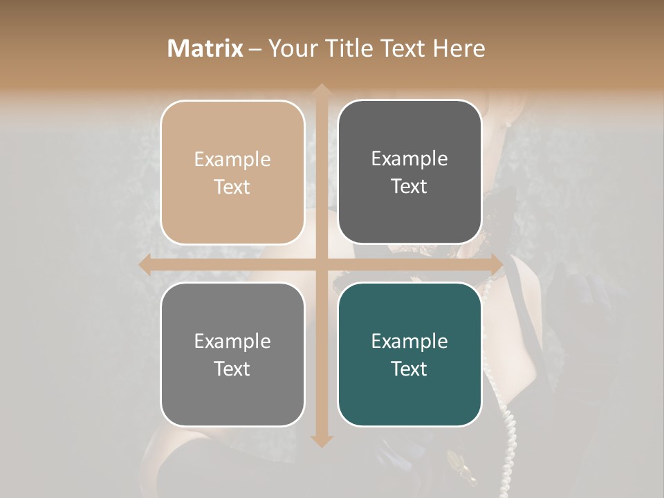 Dancing Hair Brunette PowerPoint Template