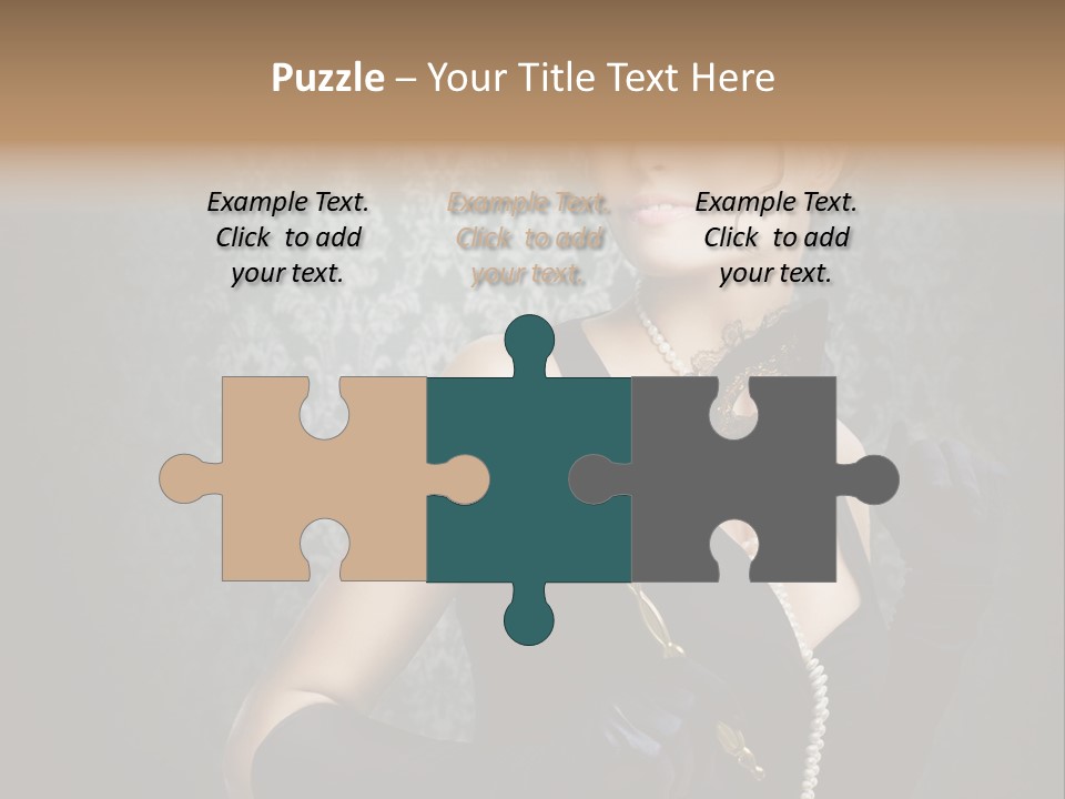 Dancing Hair Brunette PowerPoint Template