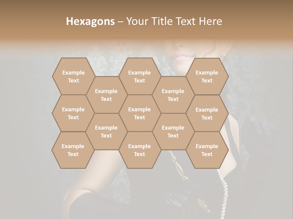 Dancing Hair Brunette PowerPoint Template