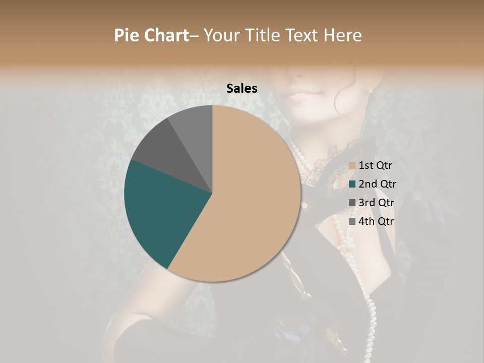 Dancing Hair Brunette PowerPoint Template