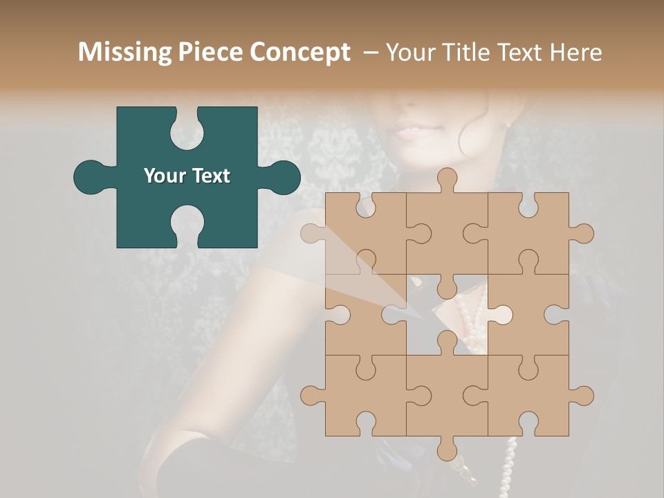 Dancing Hair Brunette PowerPoint Template