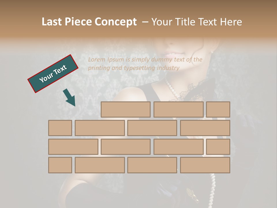 Dancing Hair Brunette PowerPoint Template