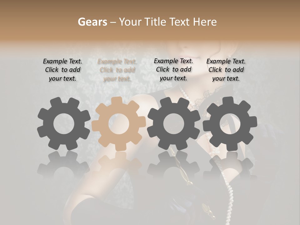 Dancing Hair Brunette PowerPoint Template