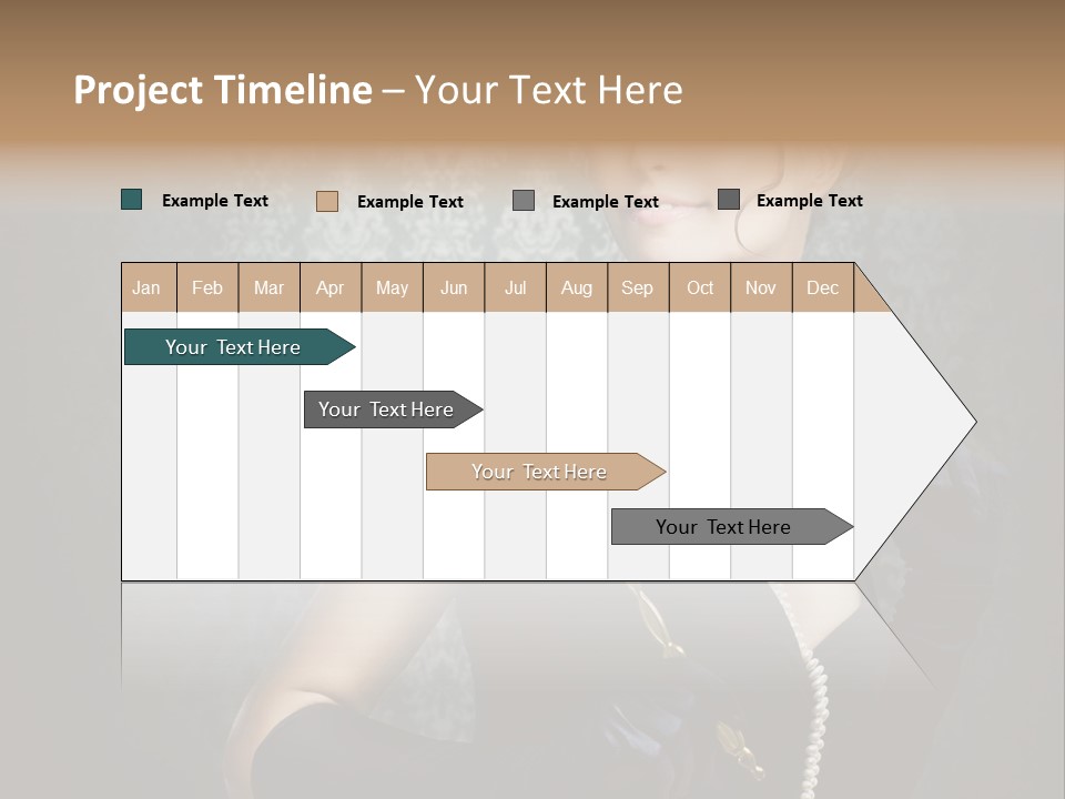 Dancing Hair Brunette PowerPoint Template