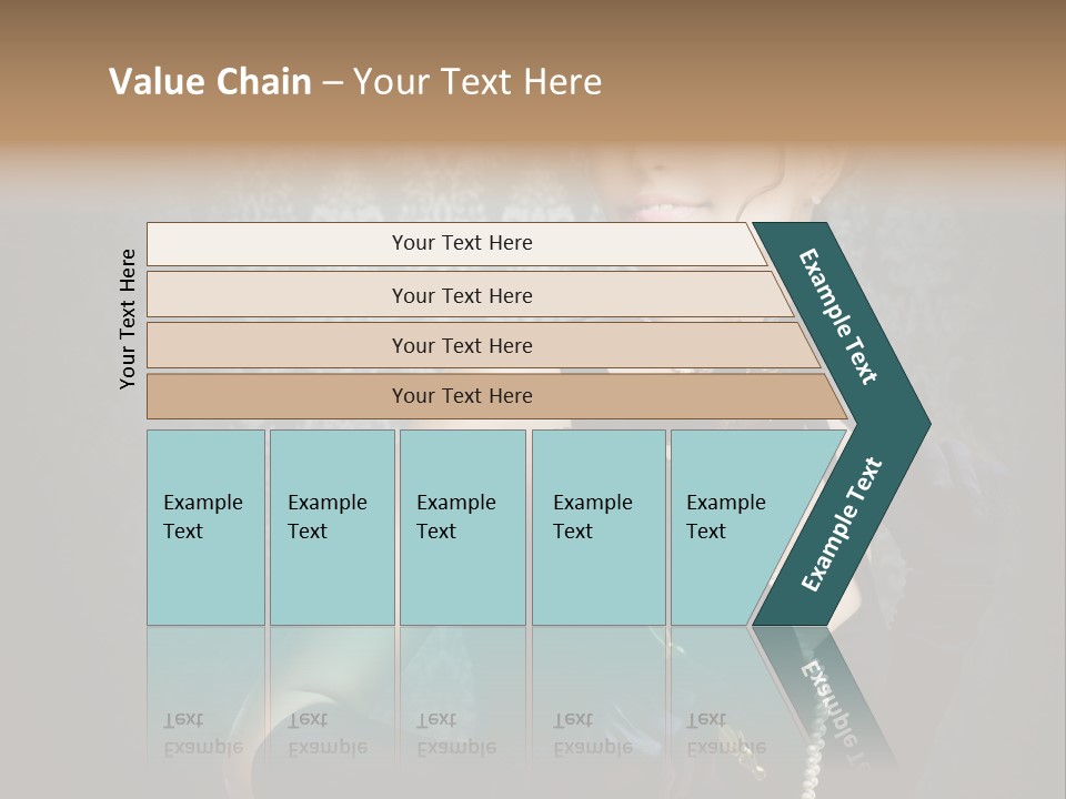 Dancing Hair Brunette PowerPoint Template