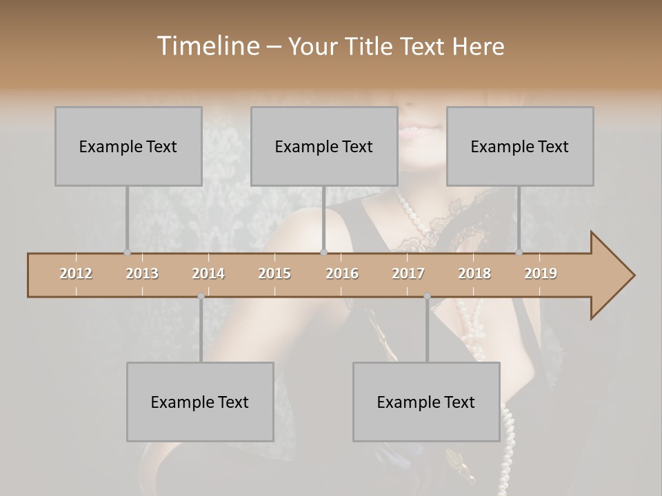 Dancing Hair Brunette PowerPoint Template