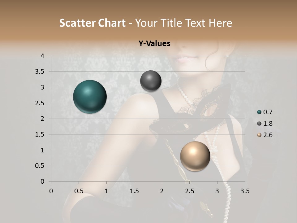 Dancing Hair Brunette PowerPoint Template