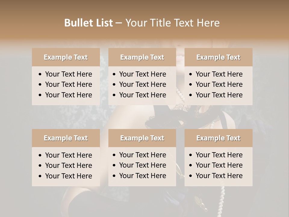 Dancing Hair Brunette PowerPoint Template