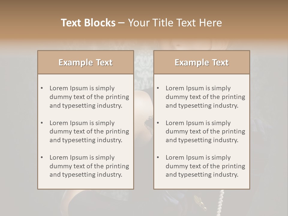 Dancing Hair Brunette PowerPoint Template