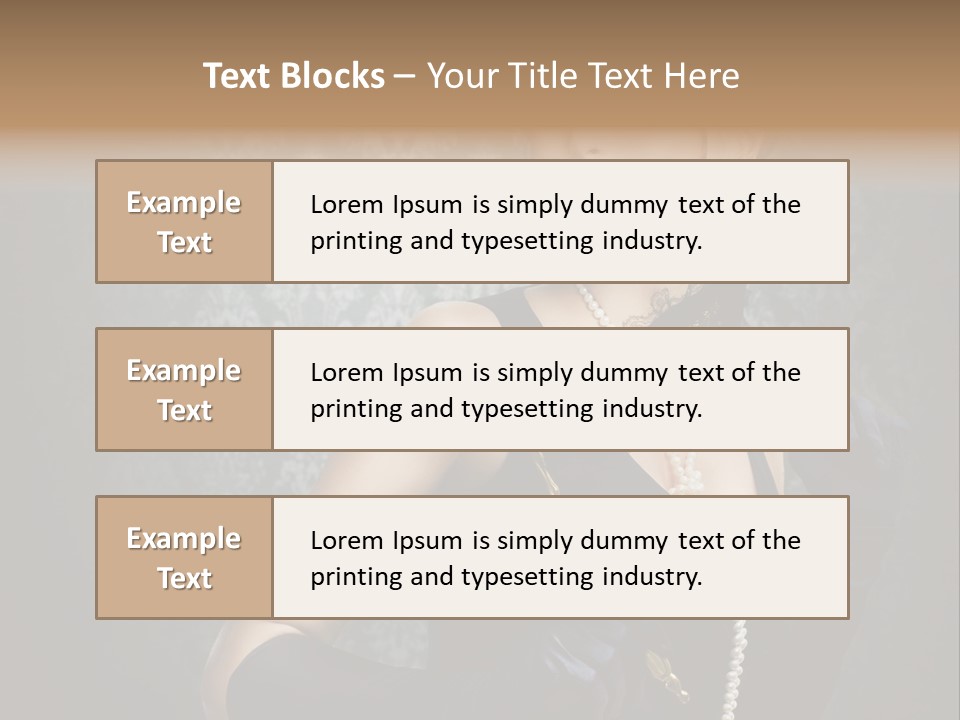 Dancing Hair Brunette PowerPoint Template