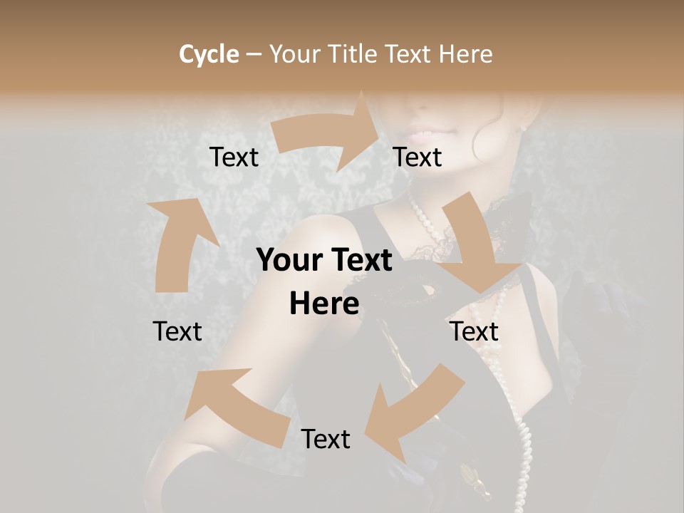 Dancing Hair Brunette PowerPoint Template