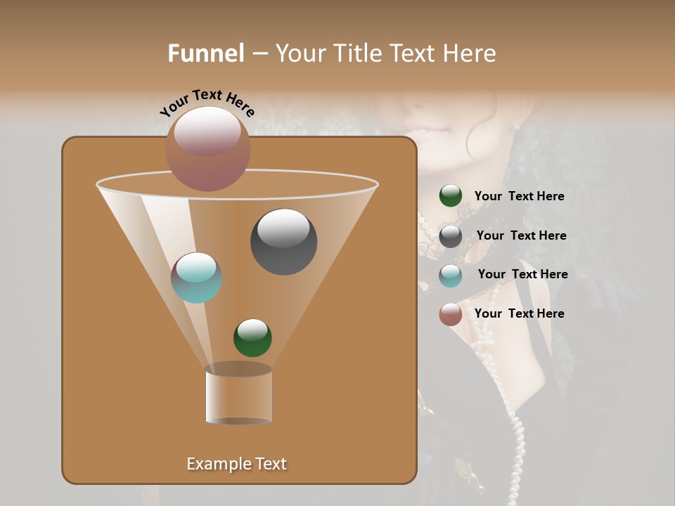 Dancing Hair Brunette PowerPoint Template