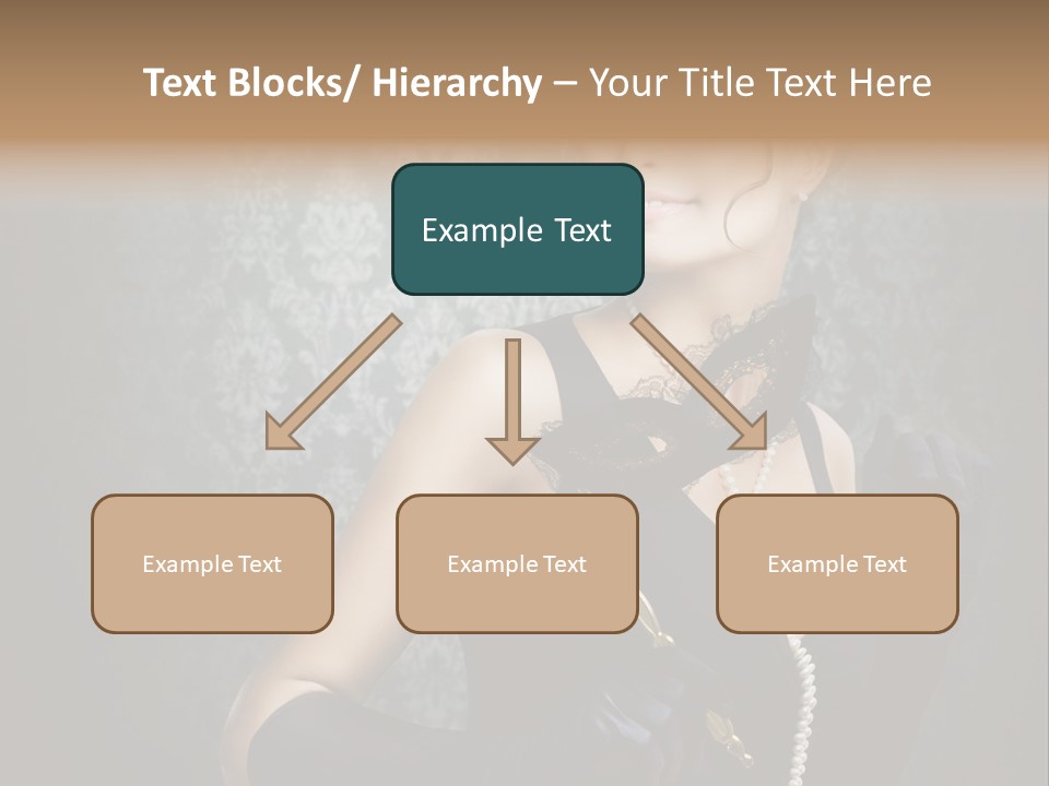 Dancing Hair Brunette PowerPoint Template