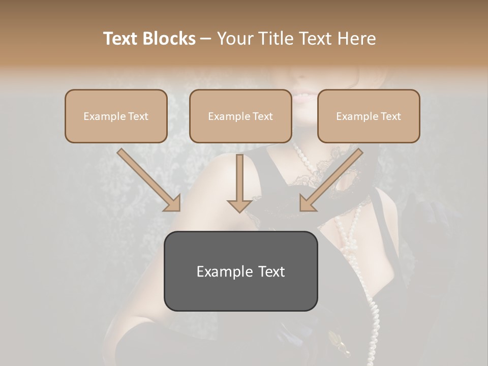 Dancing Hair Brunette PowerPoint Template