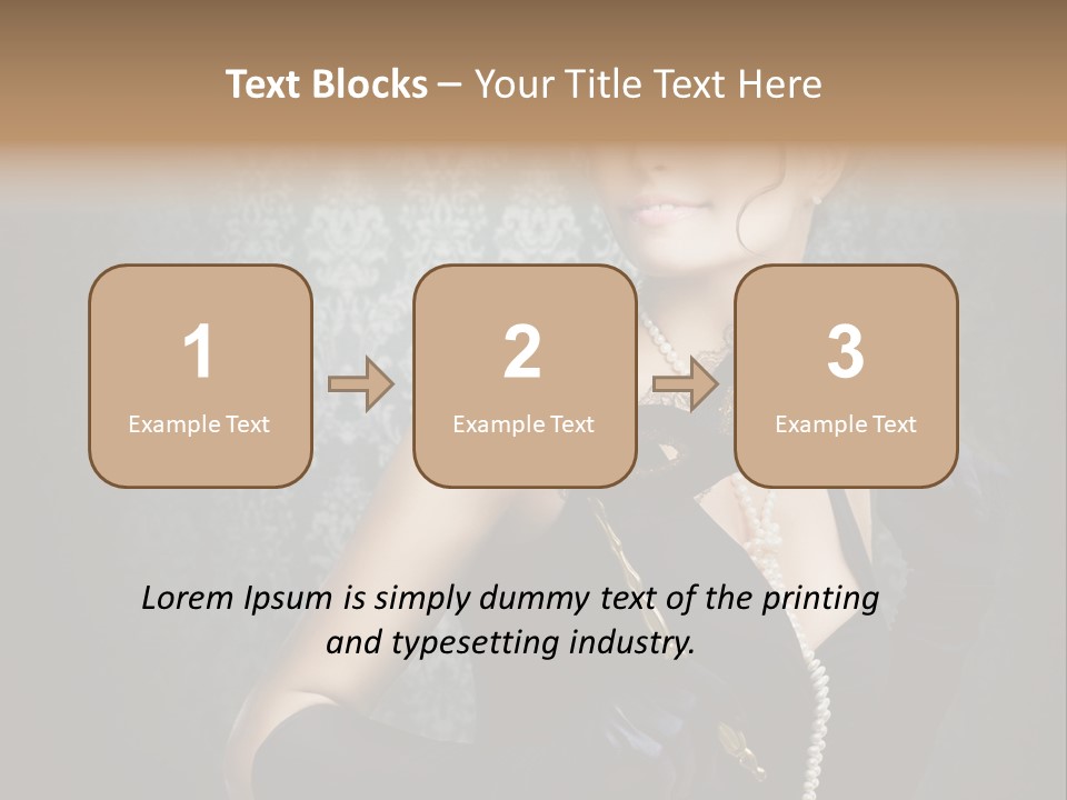 Dancing Hair Brunette PowerPoint Template