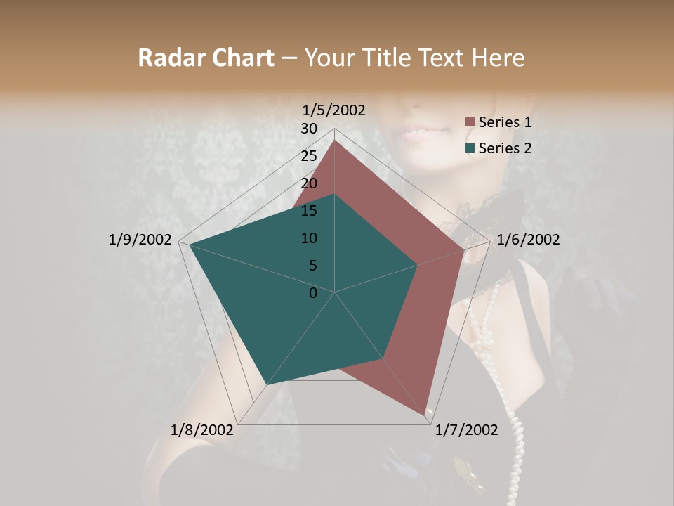 Dancing Hair Brunette PowerPoint Template