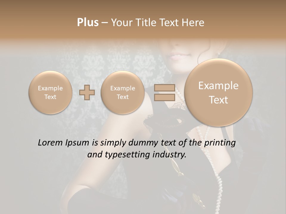 Dancing Hair Brunette PowerPoint Template