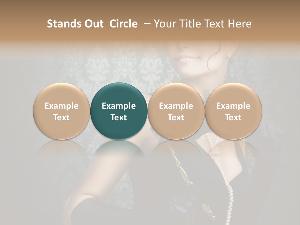 Dancing Hair Brunette PowerPoint Template