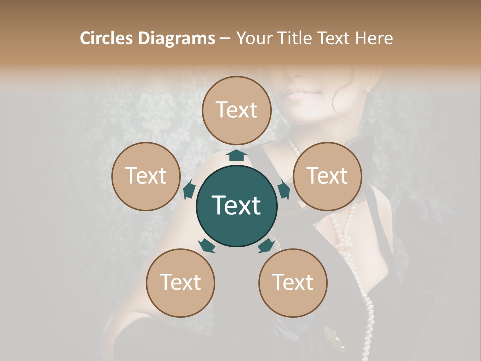 Dancing Hair Brunette PowerPoint Template