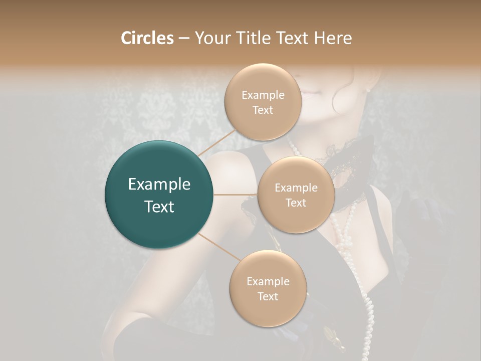 Dancing Hair Brunette PowerPoint Template