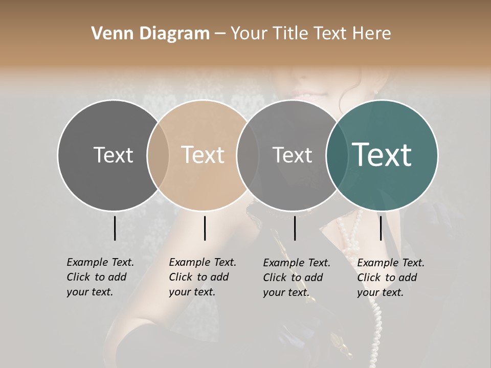 Dancing Hair Brunette PowerPoint Template