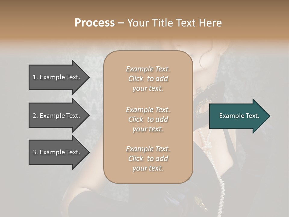 Dancing Hair Brunette PowerPoint Template