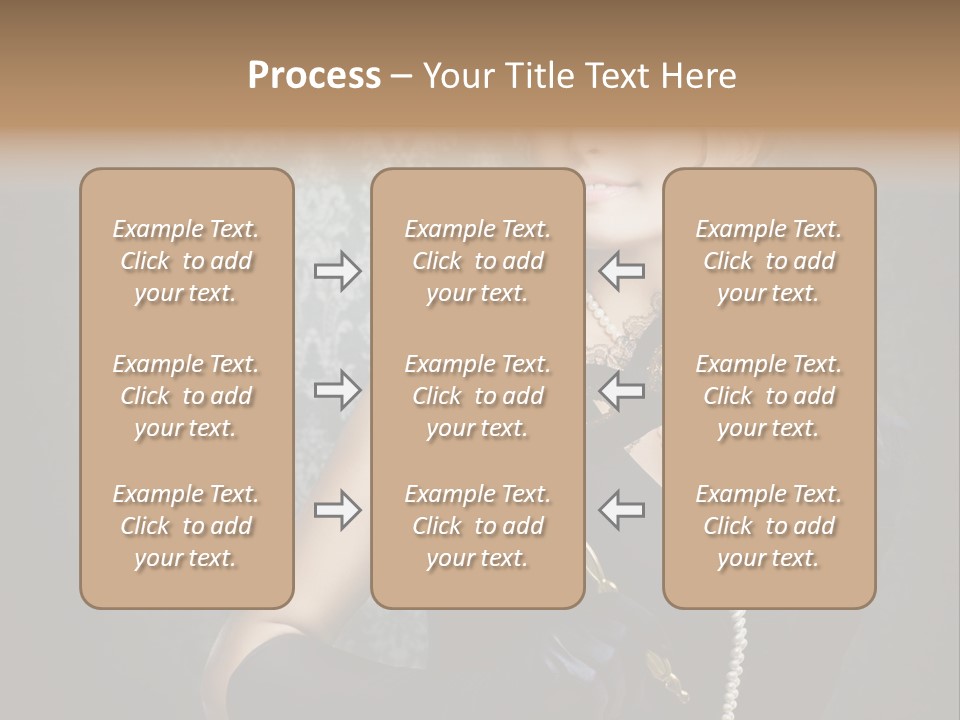 Dancing Hair Brunette PowerPoint Template