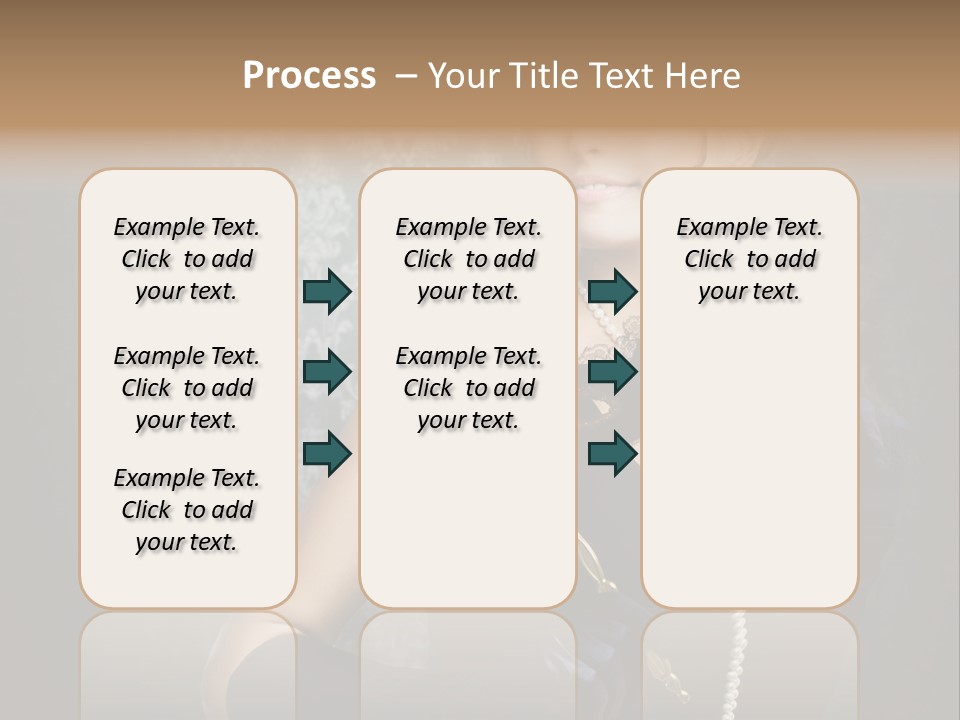 Dancing Hair Brunette PowerPoint Template