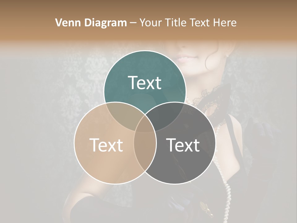 Dancing Hair Brunette PowerPoint Template