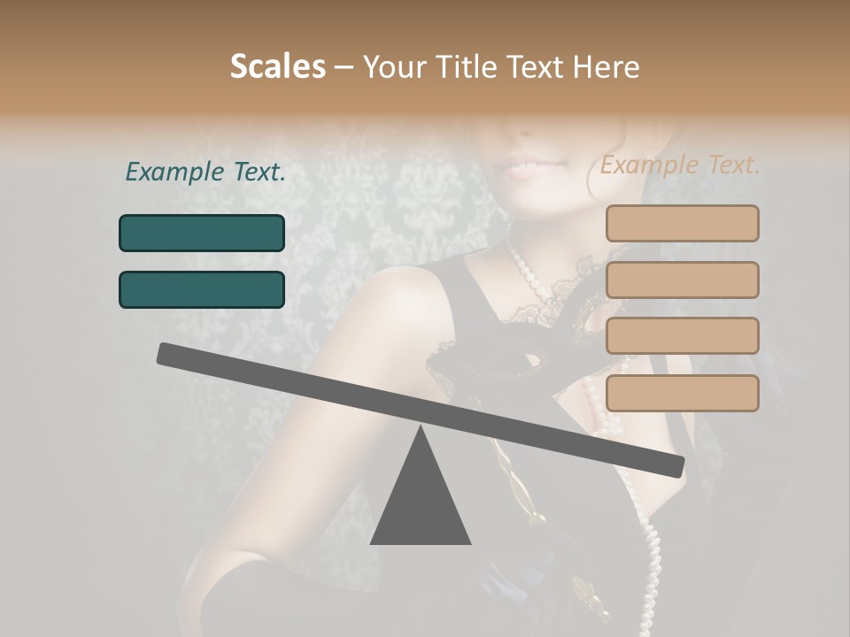 Dancing Hair Brunette PowerPoint Template