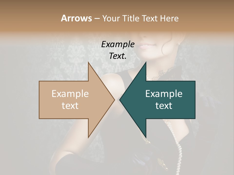 Dancing Hair Brunette PowerPoint Template