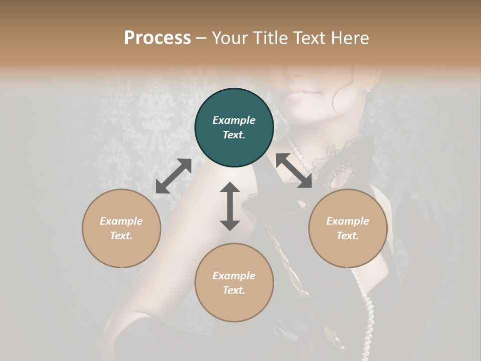 Dancing Hair Brunette PowerPoint Template