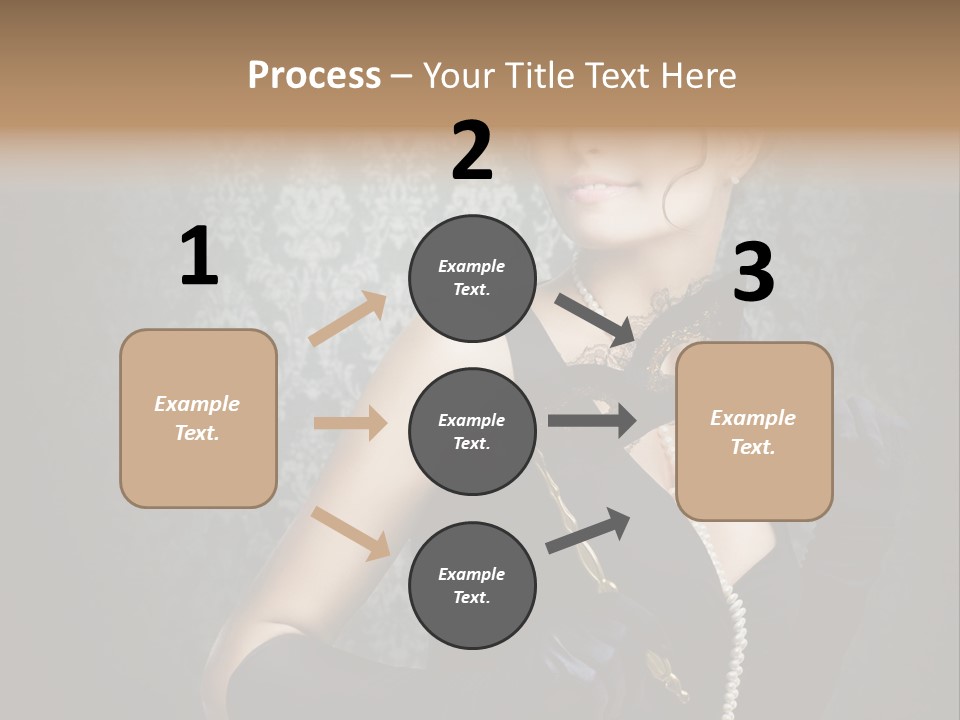 Dancing Hair Brunette PowerPoint Template