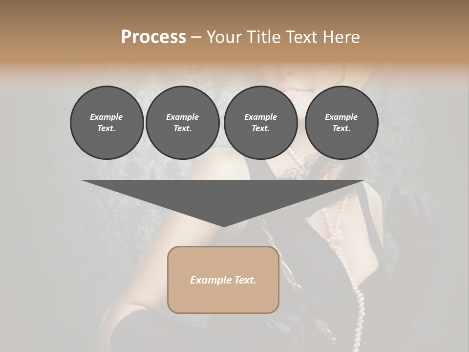 Dancing Hair Brunette PowerPoint Template