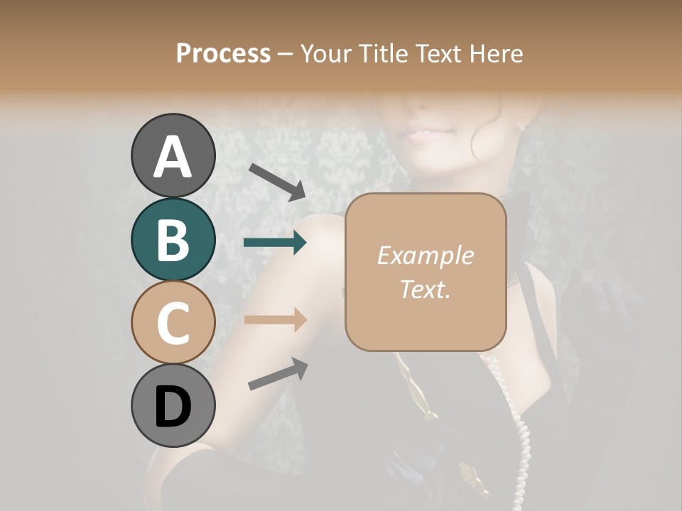 Dancing Hair Brunette PowerPoint Template