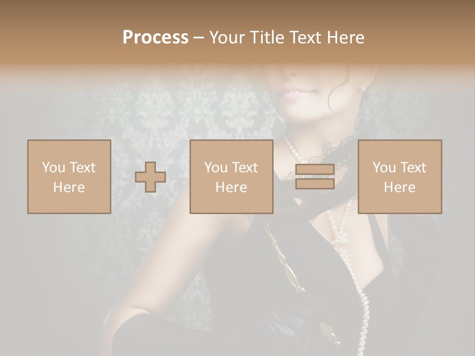 Dancing Hair Brunette PowerPoint Template