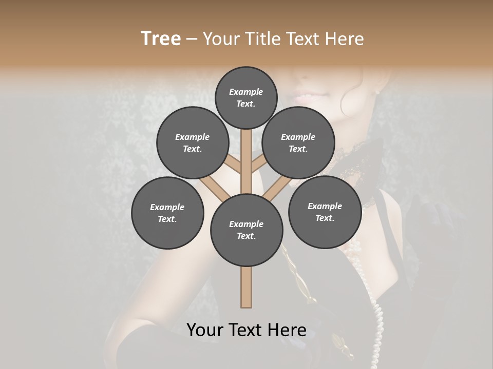 Dancing Hair Brunette PowerPoint Template