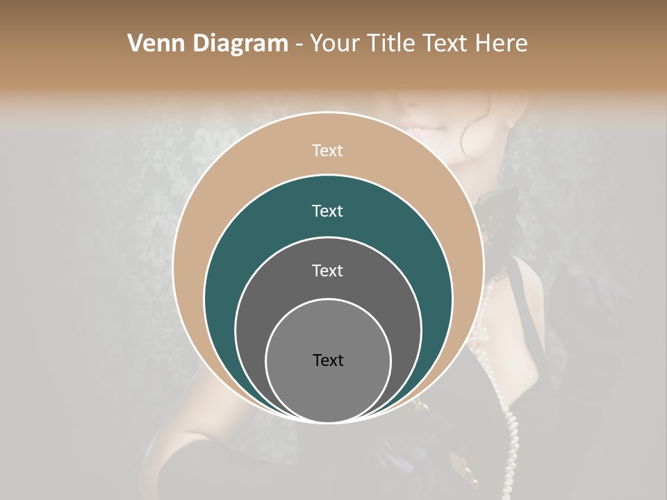 Dancing Hair Brunette PowerPoint Template