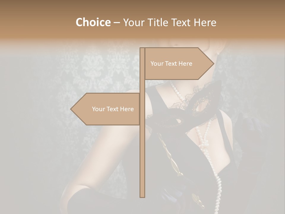 Dancing Hair Brunette PowerPoint Template