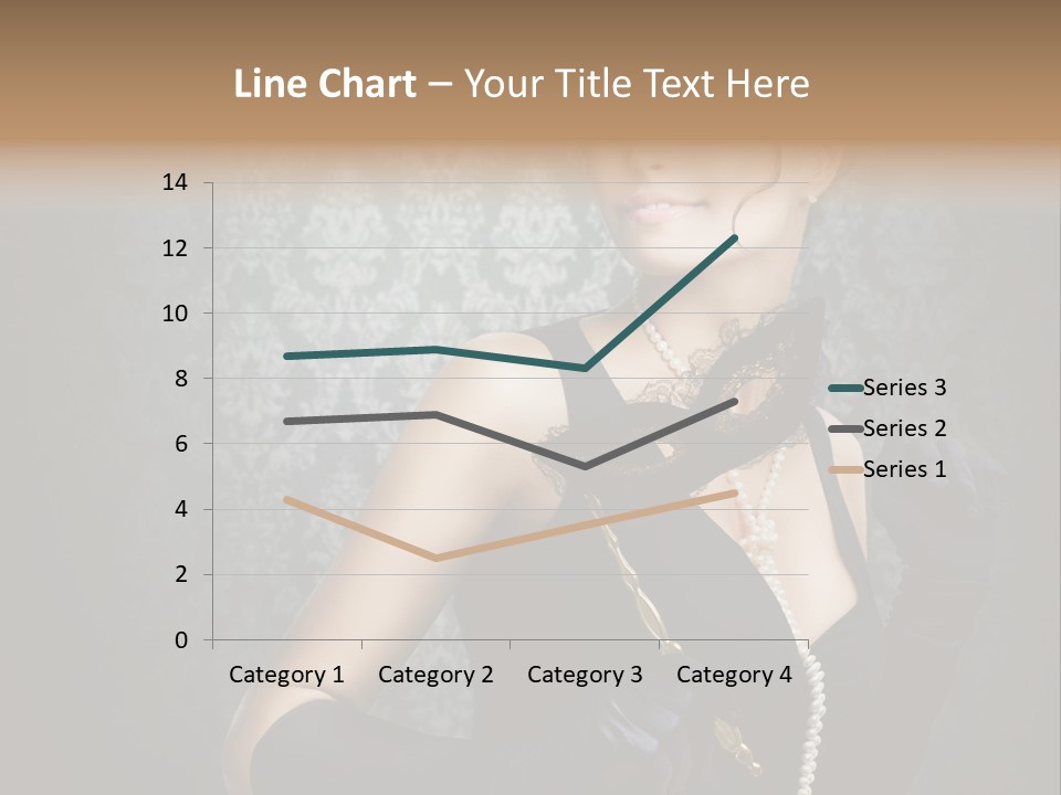 Dancing Hair Brunette PowerPoint Template