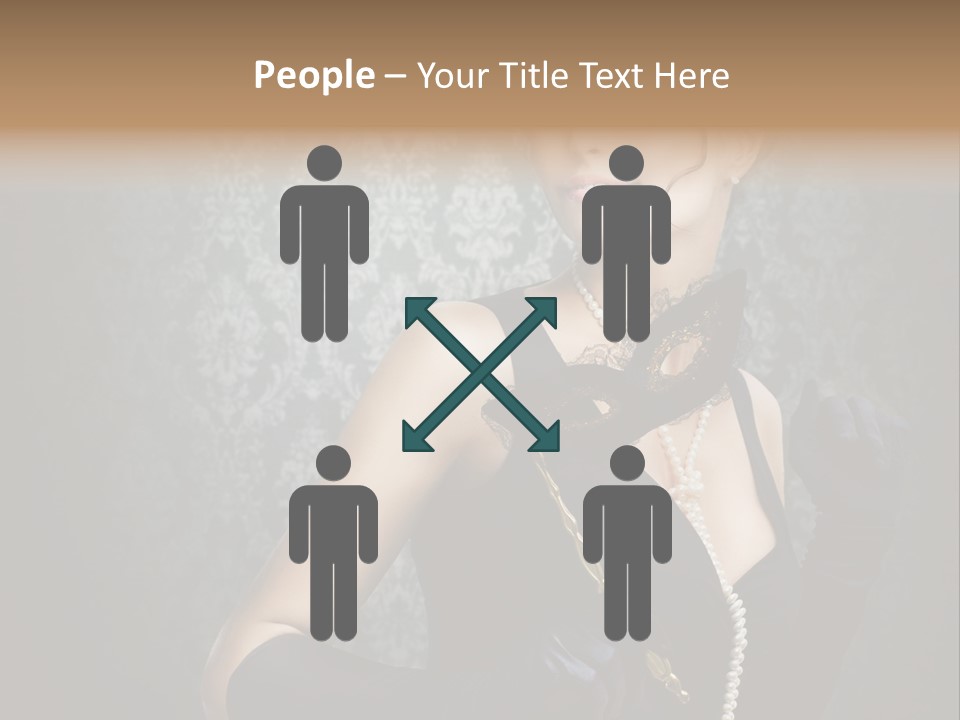 Dancing Hair Brunette PowerPoint Template