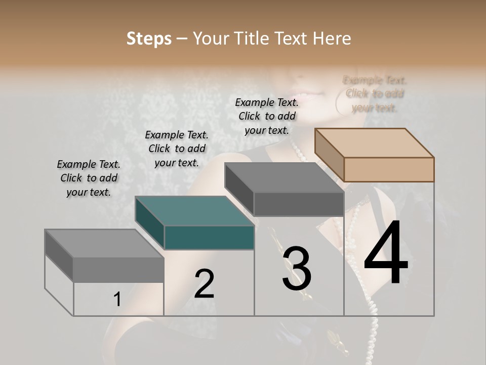Dancing Hair Brunette PowerPoint Template