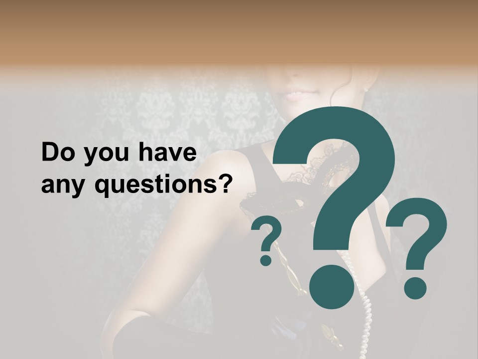 Dancing Hair Brunette PowerPoint Template