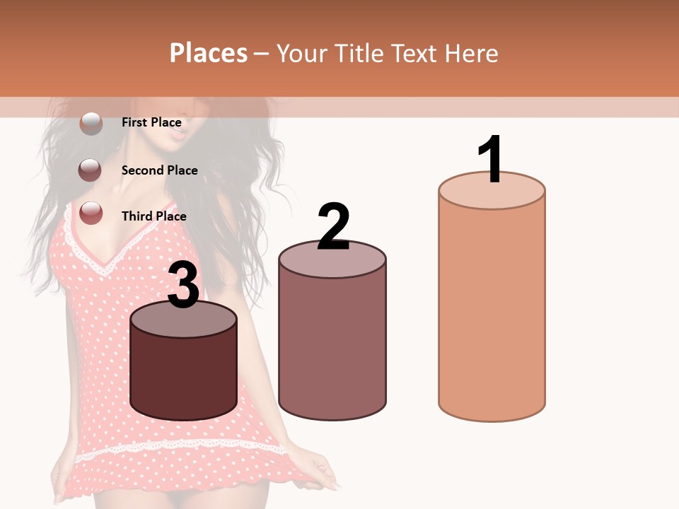 Caucasian Sensuality Bright PowerPoint Template