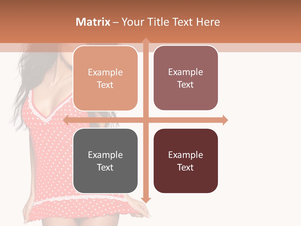 Caucasian Sensuality Bright PowerPoint Template