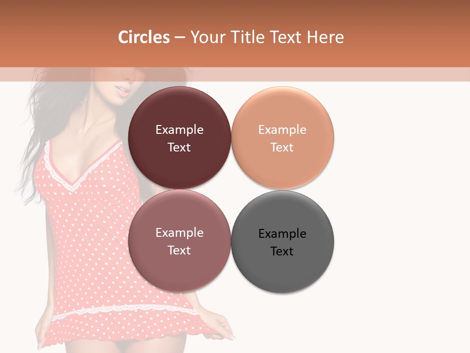 Caucasian Sensuality Bright PowerPoint Template